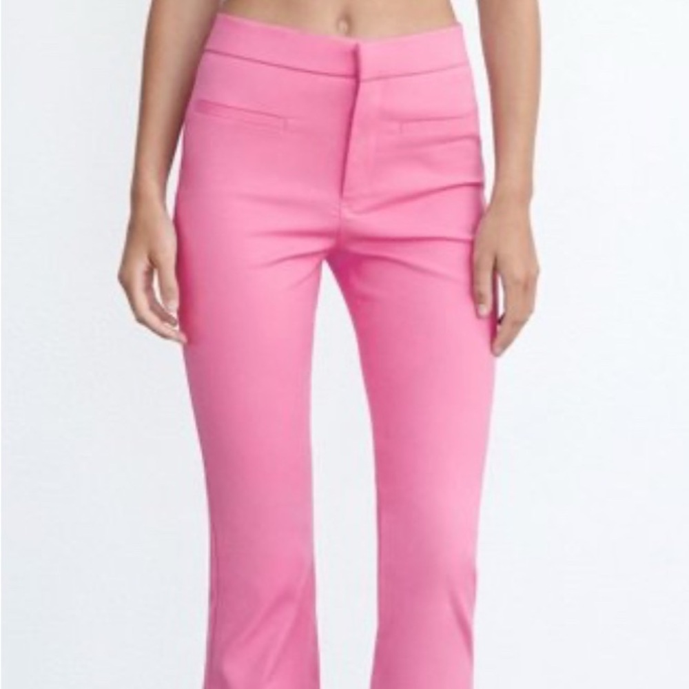 Zara Vibrant Pink Straight Leg Pants